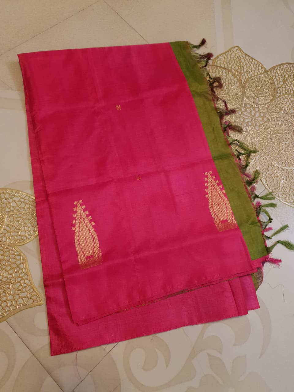 Banana Pith Handloom Silk Saree
