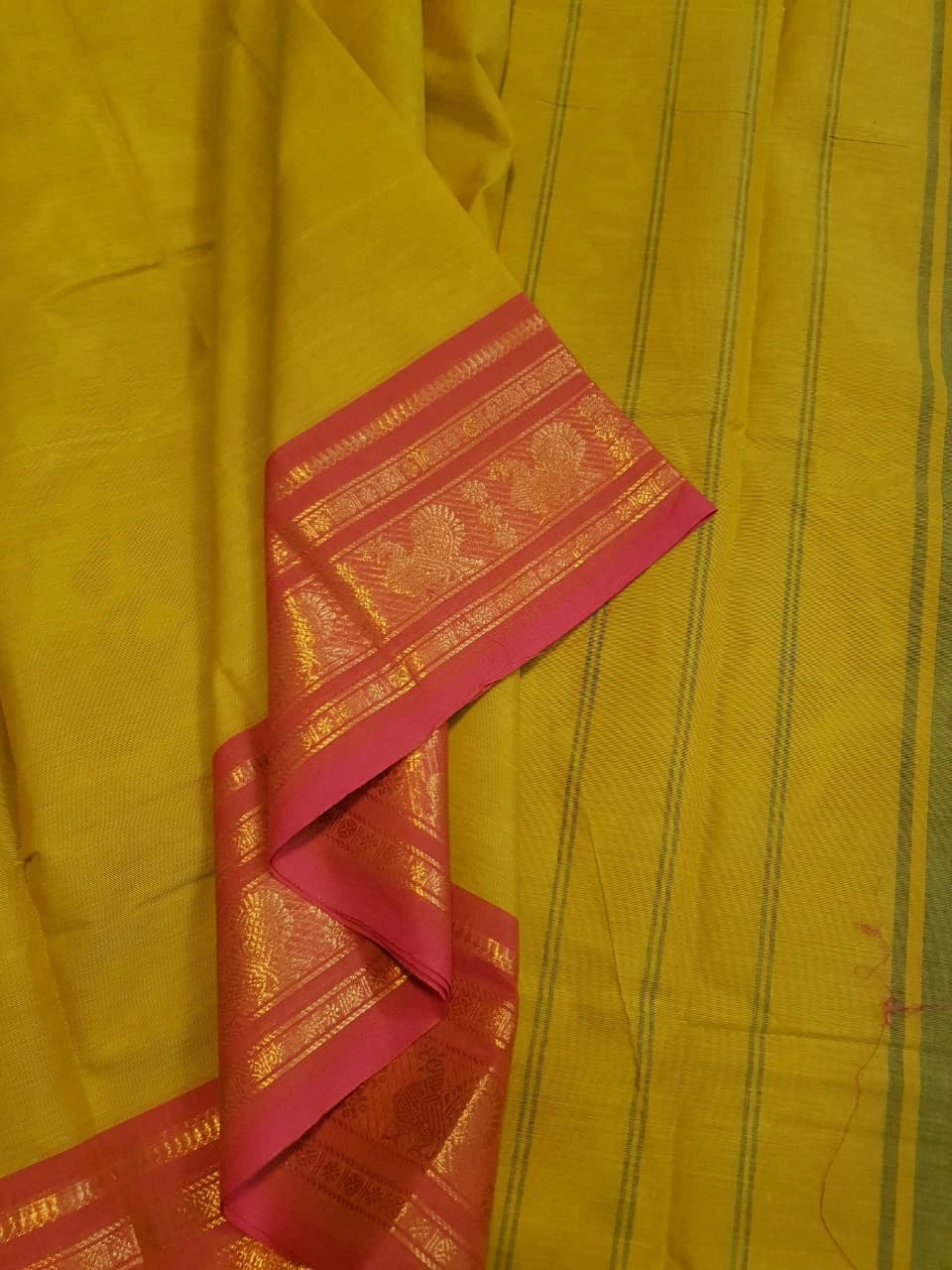 Pure Kanchi Cotton Saree - Green