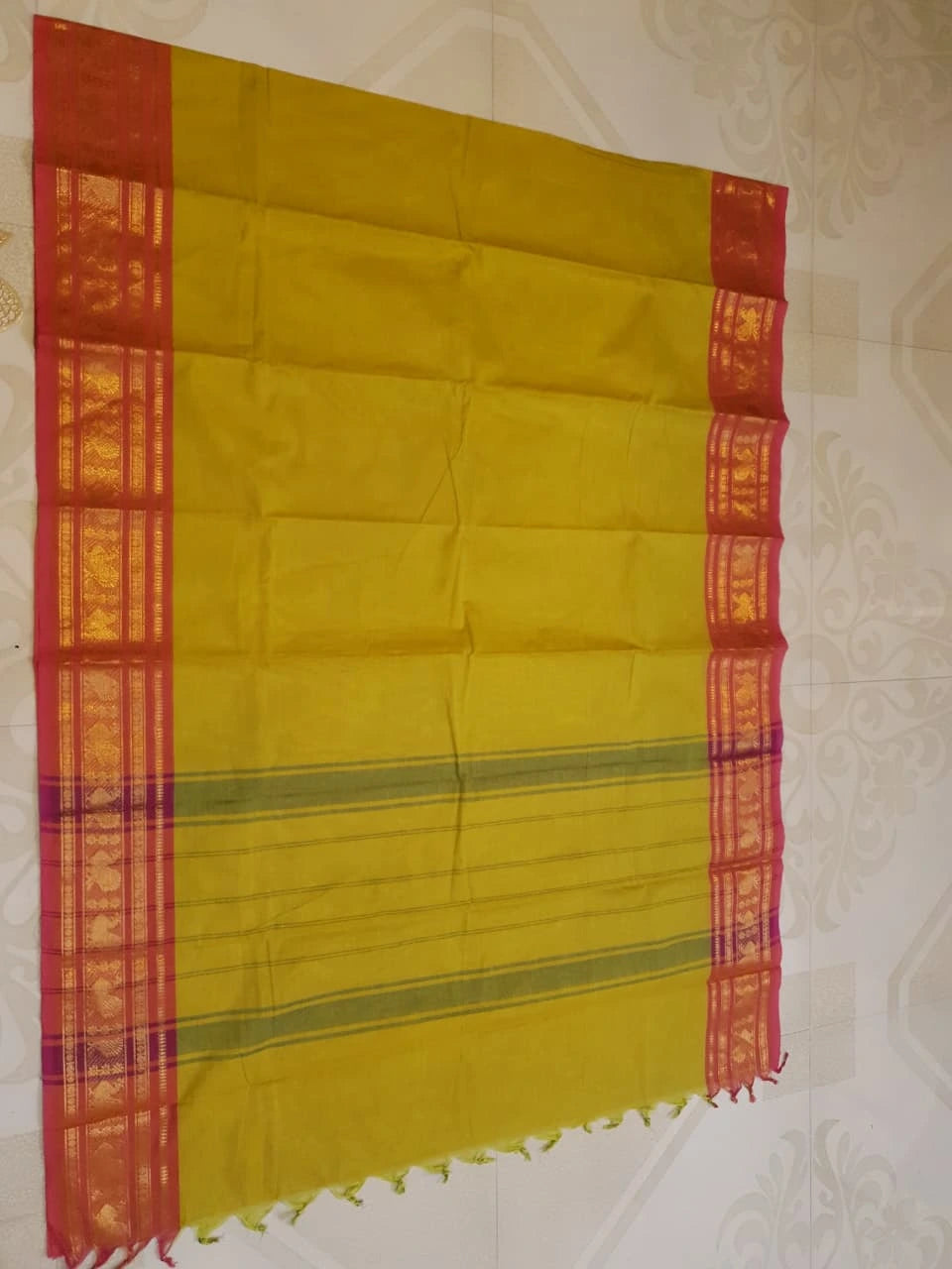 Pure Kanchi Cotton Saree - Green