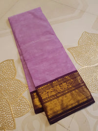 Pure Kanchi Cotton Saree - Lavender