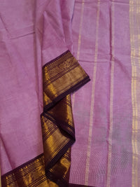 Pure Kanchi Cotton Saree - Lavender