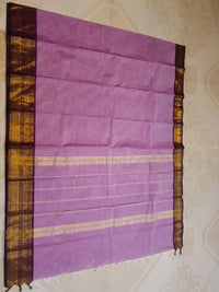 Pure Kanchi Cotton Saree - Lavender