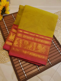 Pure Kanchi Cotton Saree - Green