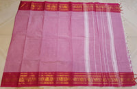 Pure Kanchi Cotton Saree - Pink