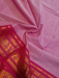 Pure Kanchi Cotton Saree - Pink