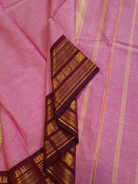 Pure Kanchi Cotton Saree - Pink