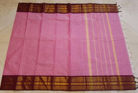 Pure Kanchi Cotton Saree - Pink