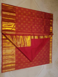 2G Pure Kanjivaram Silk Saree Traditional Red with Rich Gold Zari