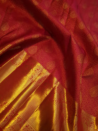 2G Pure Kanjivaram Silk Saree Traditional Red with Rich Gold Zari