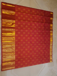 2G Pure Kanjivaram Silk Saree Traditional Red with Rich Gold Zari