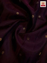 3Gram Rich Brown Pure Kanjivaram Silk Saree with Traditional Gold Zari | Silkmark Certified