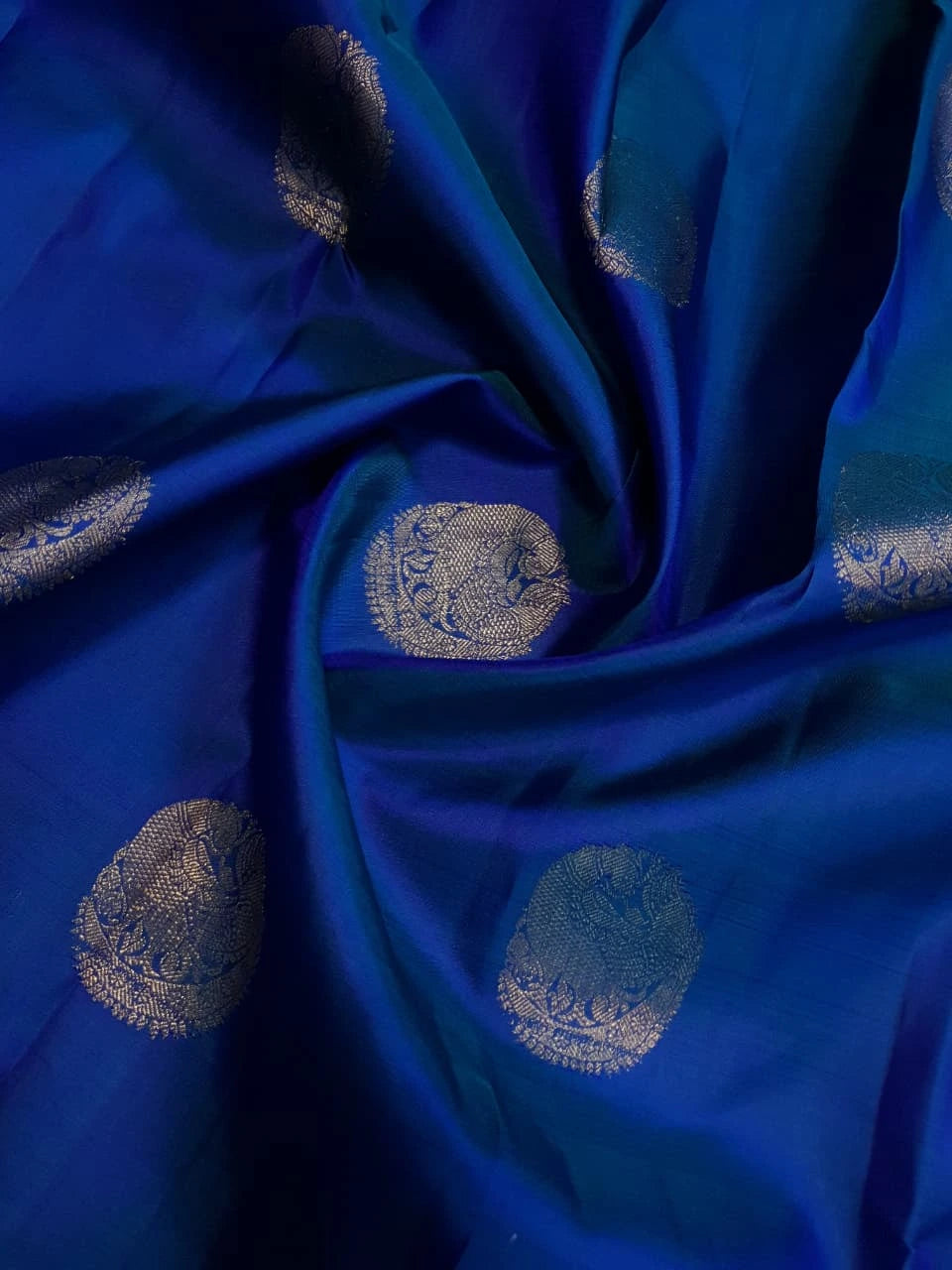 2Gram Pure Kanjivaram Silk Saree - Blue | Silkmark Certified