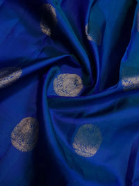 2Gram Pure Kanjivaram Silk Saree - Blue | Silkmark Certified