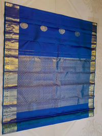 2Gram Pure Kanjivaram Silk Saree - Blue | Silkmark Certified