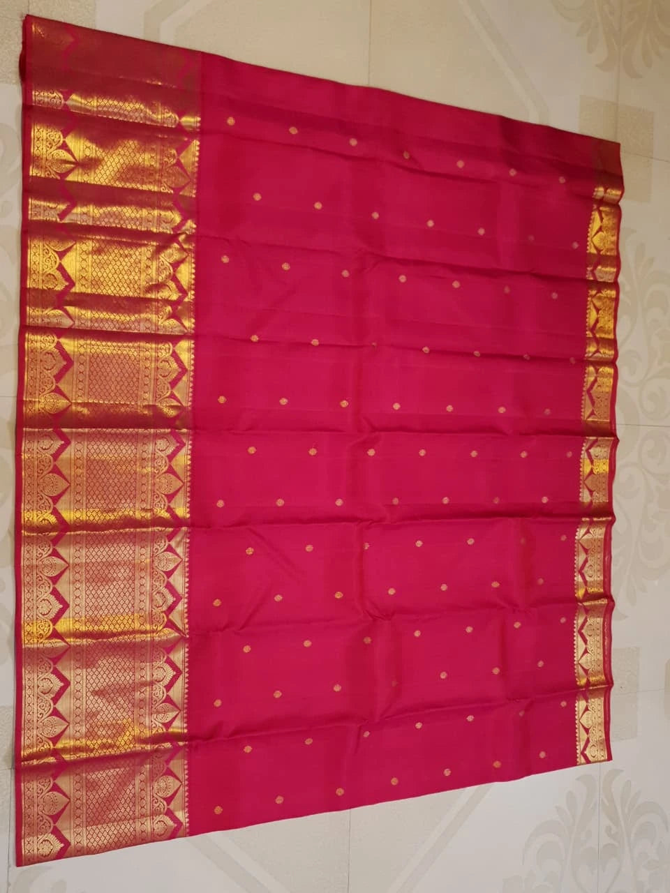 2Gram Pure Kanjivaram Silk Saree - Pink | Silkmark Certified