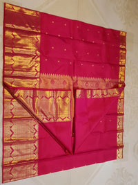2Gram Pure Kanjivaram Silk Saree - Pink | Silkmark Certified