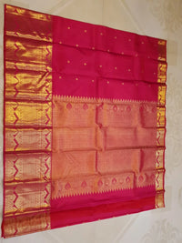 2Gram Pure Kanjivaram Silk Saree - Pink | Silkmark Certified