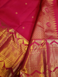 2Gram Pure Kanjivaram Silk Saree - Pink | Silkmark Certified