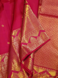 2Gram Pure Kanjivaram Silk Saree - Pink | Silkmark Certified
