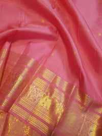 2Gram Pure Kanjivaram Silk Saree - Pink | Silkmark Certified