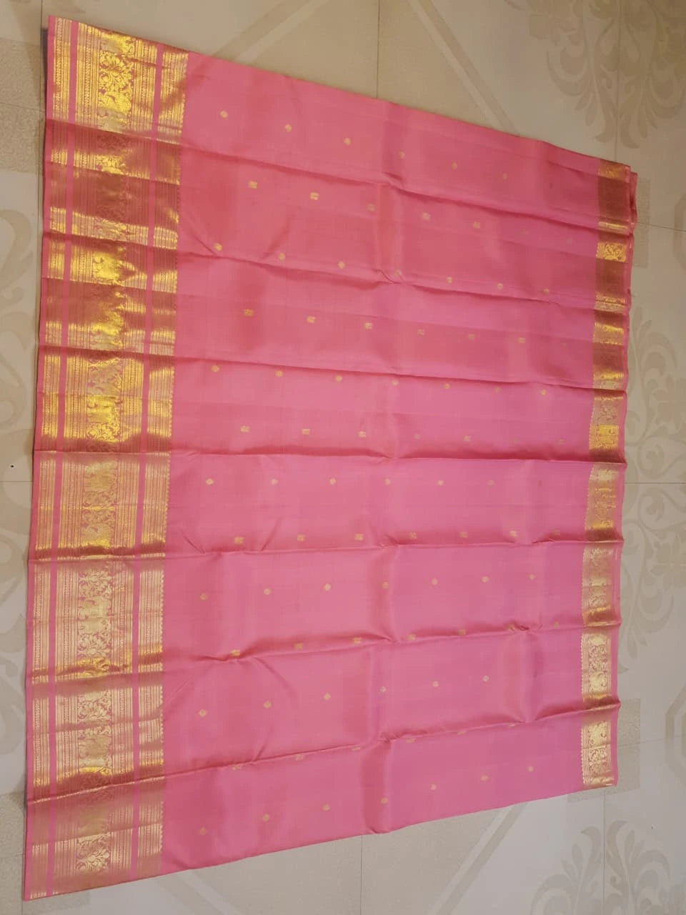 2Gram Pure Kanjivaram Silk Saree - Pink | Silkmark Certified