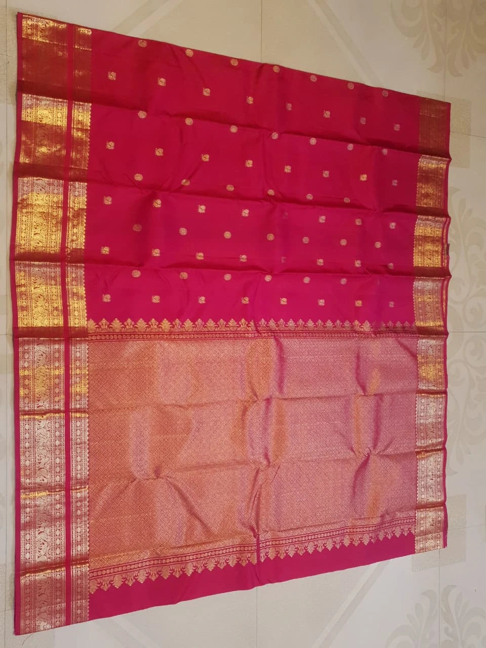 2Gram Pure Kanjivaram Silk Saree - Pink | Silkmark Certified