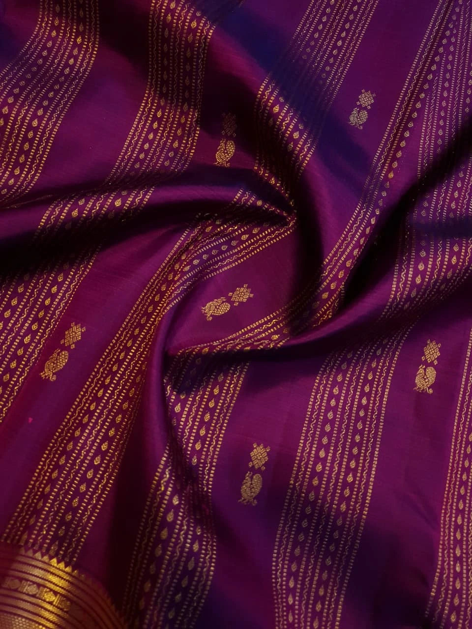 2Gram Pure Kanjivaram Silk Saree - Purple | Silkmark Certified