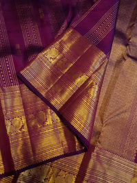 2Gram Pure Kanjivaram Silk Saree - Purple | Silkmark Certified
