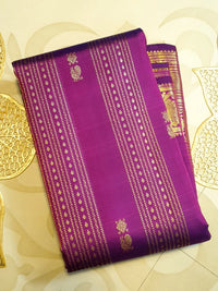 2Gram Pure Kanjivaram Silk Saree - Purple | Silkmark Certified