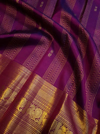 2Gram Pure Kanjivaram Silk Saree - Purple | Silkmark Certified