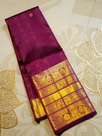 2Gram Pure Kanjivaram Silk Saree - Purple | Silkmark Certified