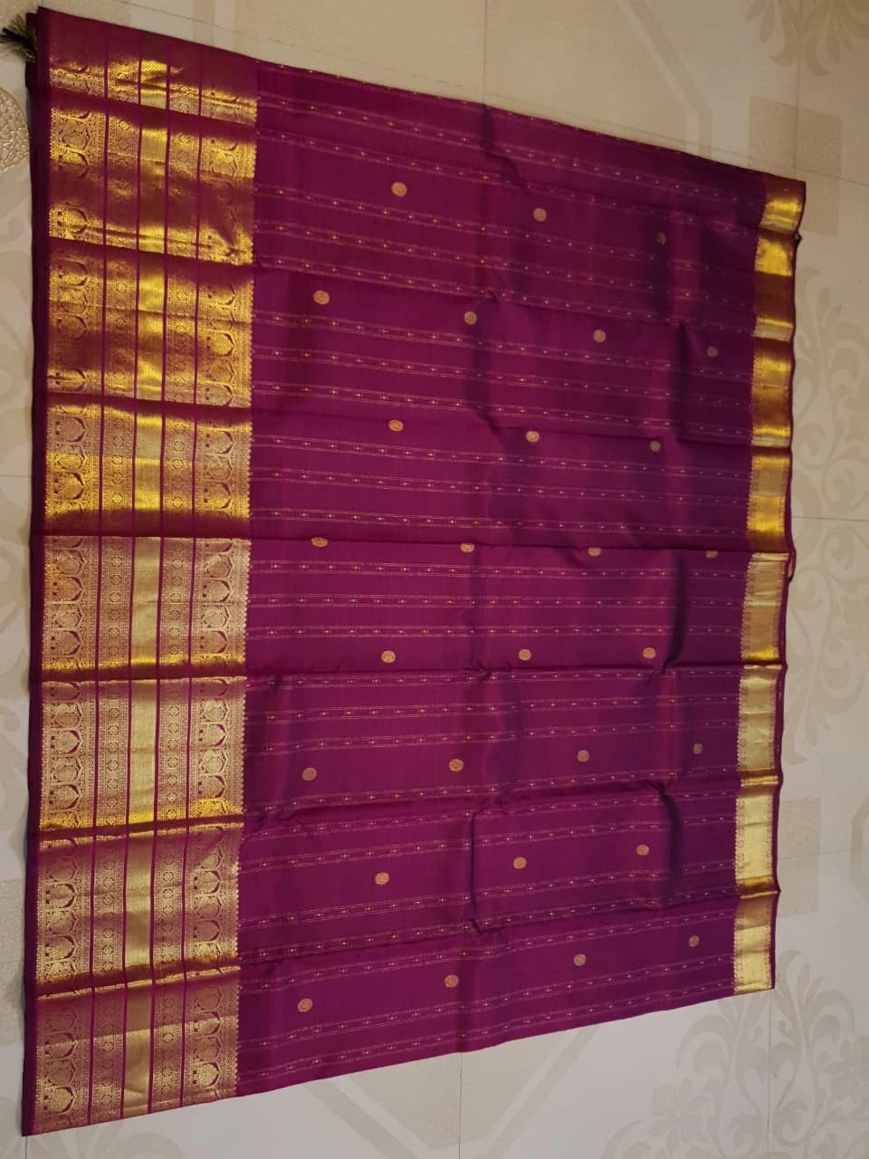 2Gram Pure Kanjivaram Silk Saree - Purple | Silkmark Certified