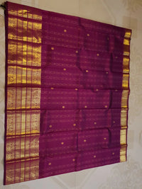 2Gram Pure Kanjivaram Silk Saree - Purple | Silkmark Certified