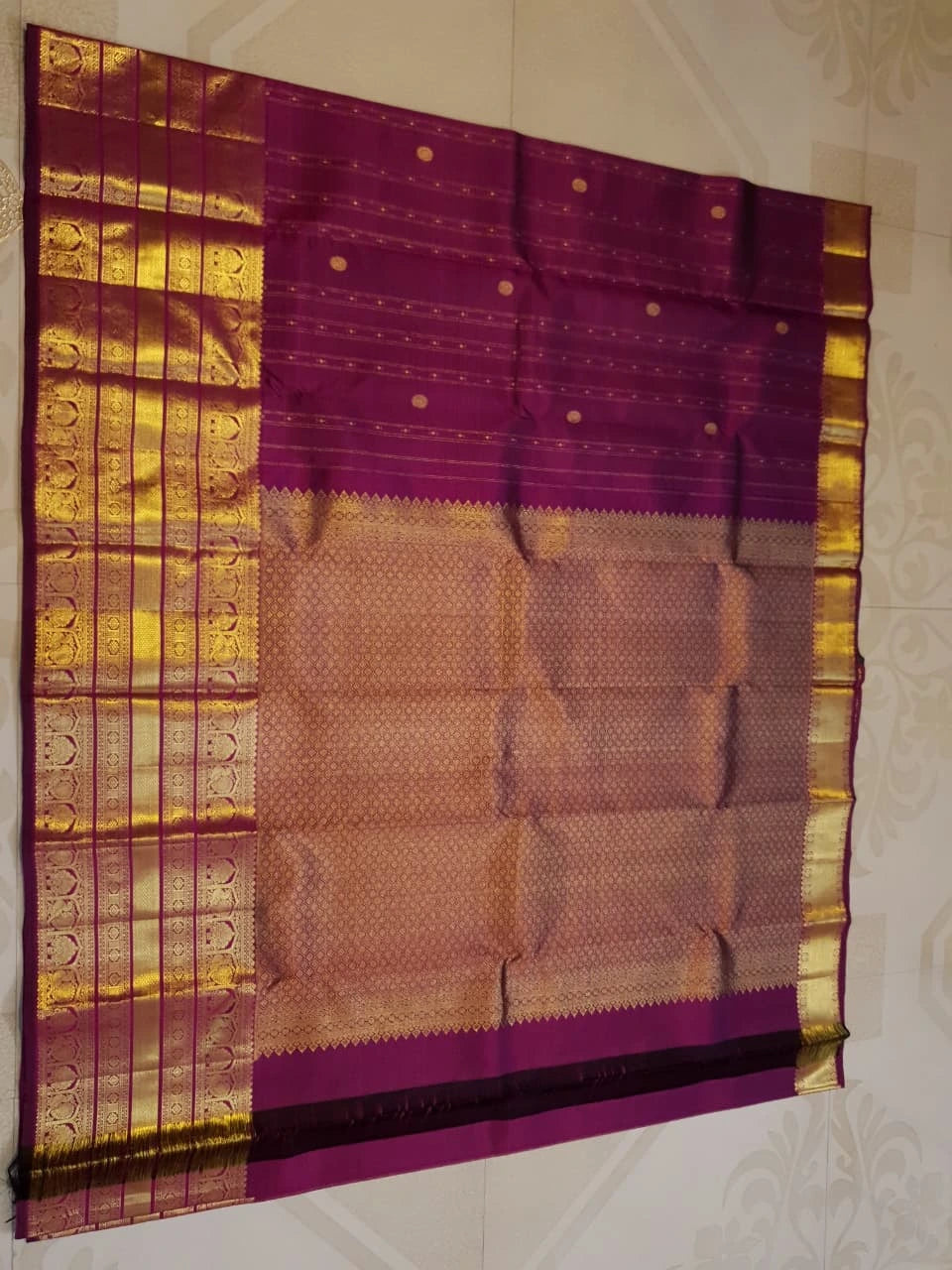 2Gram Pure Kanjivaram Silk Saree - Purple | Silkmark Certified