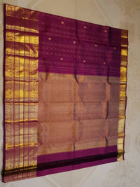 2Gram Pure Kanjivaram Silk Saree - Purple | Silkmark Certified