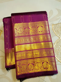 2Gram Pure Kanjivaram Silk Saree - Purple | Silkmark Certified