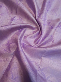 2G Pure Zari Kanjivaram Silk Saree in Lavender Lilac with Silver Zari Floral Motifs and Rich Zari Border | Silkmark Certified
