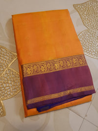 Lightweight Kanjivaram Silk Saree with Rich Pallu & Blouse | Perfect for Gifting | Traditional Silk Saree - Yellow