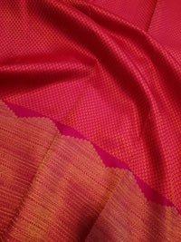2G Pure Kanjivaram Silk Saree in Rich Rani Pink with Fine Gold Zari & Traditional Zari Pallu | Silkmark Certified