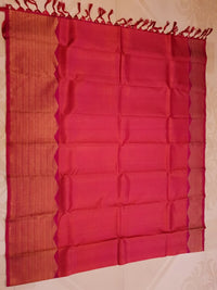 2G Pure Kanjivaram Silk Saree in Rich Rani Pink with Fine Gold Zari & Traditional Zari Pallu | Silkmark Certified