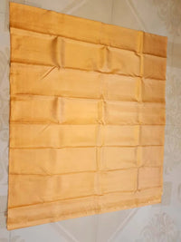 2G Pure Kanjivaram Silk Saree in Golden Yellow with Fine Gold Zari Weave & Traditional Zari Border | Silkmark Certified