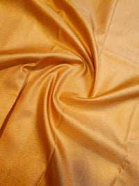 2G Pure Kanjivaram Silk Saree in Golden Yellow with Fine Gold Zari Weave & Traditional Zari Border | Silkmark Certified