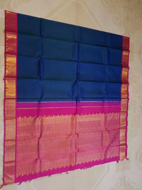 2G Pure Kanjivaram Silk Saree in Royal Blue | Silkmark Certified