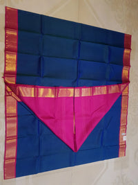 2G Pure Kanjivaram Silk Saree in Royal Blue | Silkmark Certified