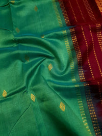 Handloom Silkcotton - Teal Green