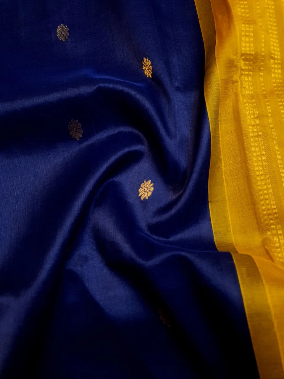 Handloom Silkcotton - Dark Blue