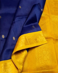 Handloom Silkcotton - Dark Blue