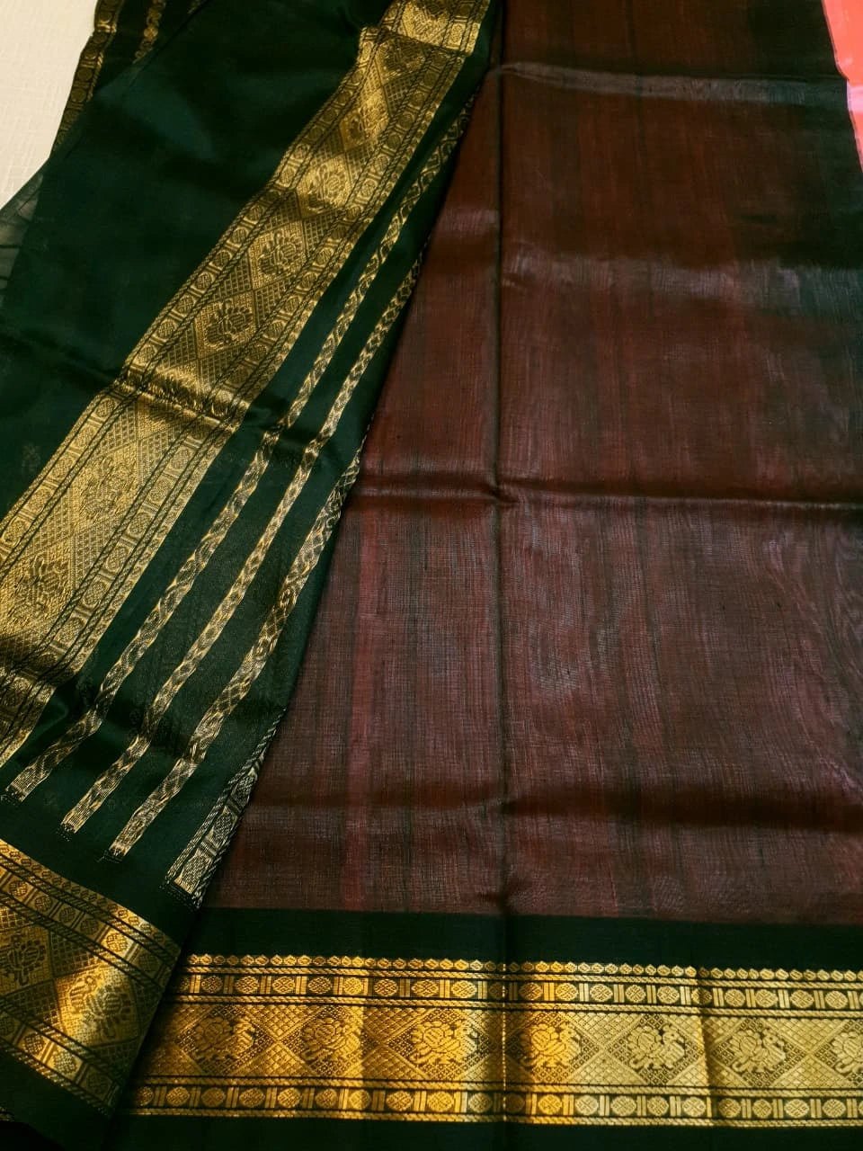 Handloom Silkcotton - Coral Pink