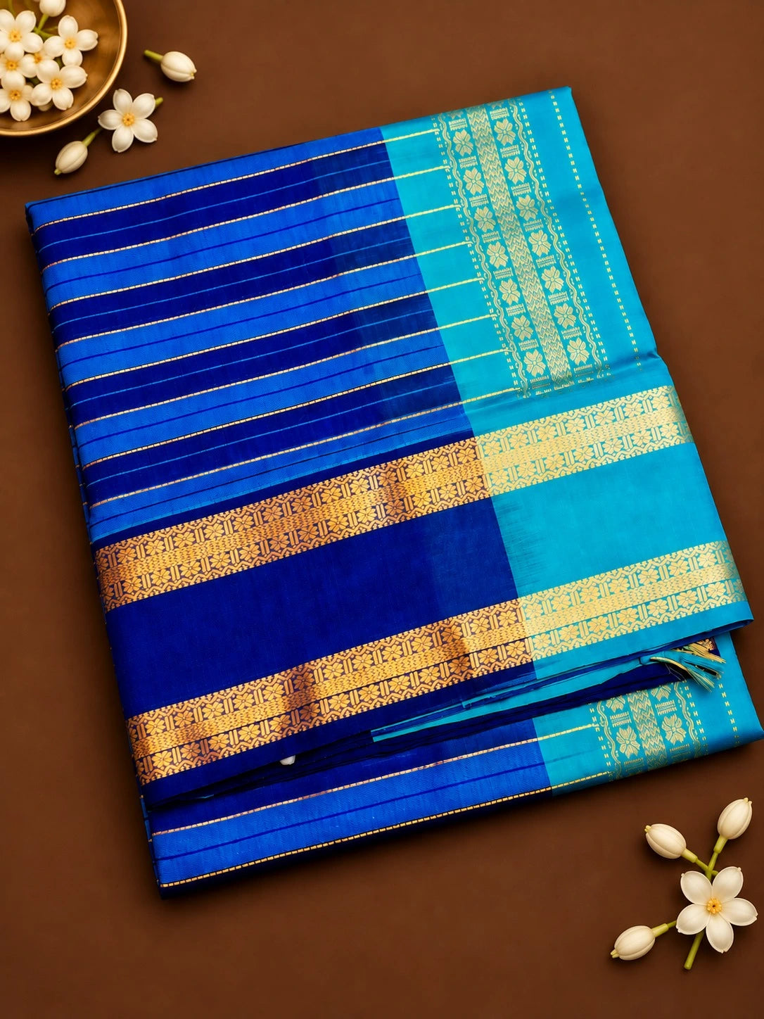 Handloom Silkcotton - Blue