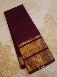 Pure Kanchi Cotton Saree - Maroon